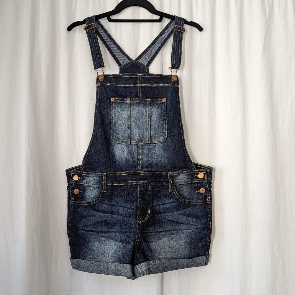 No Boundaries Denim Overalls Juniors Size Large - image 1